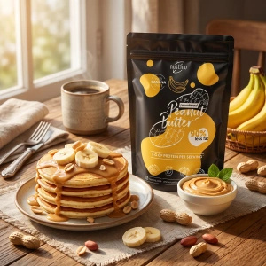 Lot de beurre de cacahuète en poudre Nustino : Classic + Banana 2x400g