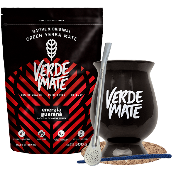 Set de démarrage Bombilla Matero + Yerba Mate Verde