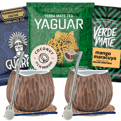 Set de Maté : 2x Calebasse + 2x Bombilla 3x50g
