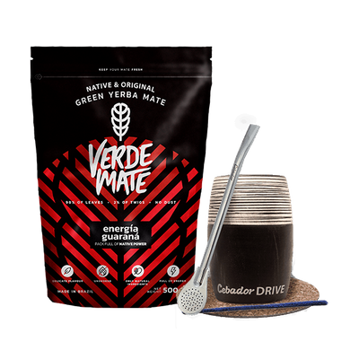 Set Yerba Mate Energia 500g une calebasse Bombilla