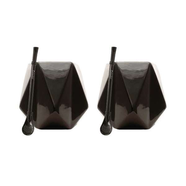 Yerba Mate Set d'accessoires : 2x Calebasse + 2x Bombille