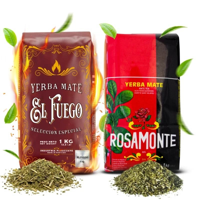 Set de Maté Elaborada: El Fuego 1kg + Rosamonte 1kg