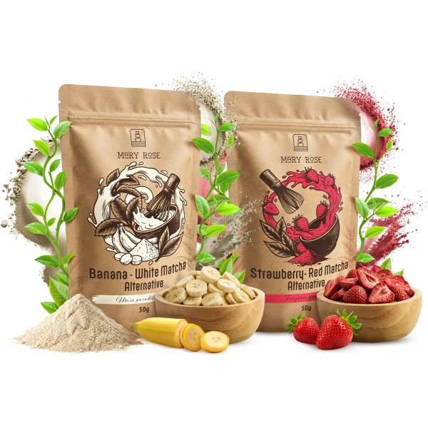 Coffret de matchas colorés : Red Matcha + White Matcha