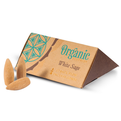 Cônes d'encens Organic Goodness – Sauge Blanche (12 pièces)