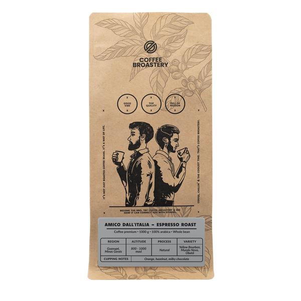 Bro Coffee Roastery – Café en grains Amico dall'Italia Espresso Roast 1 kg