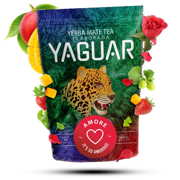 Yaguar Amore 500 g 0,5 kg – maté avec fruits et herbes du Brésil 