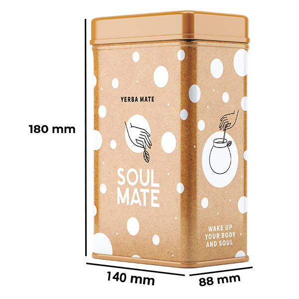 Yerbera – Boîte en métal + Soul Mate Orgánica Siempre 0,5 kg