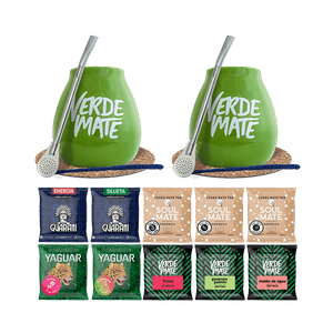 Set Yerba Verde Mate Green une calebasse Bombilla 10x50