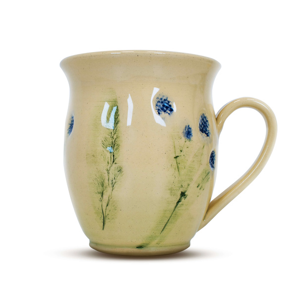 Tasse en céramique Flora Blue 350 ml – Série Crater