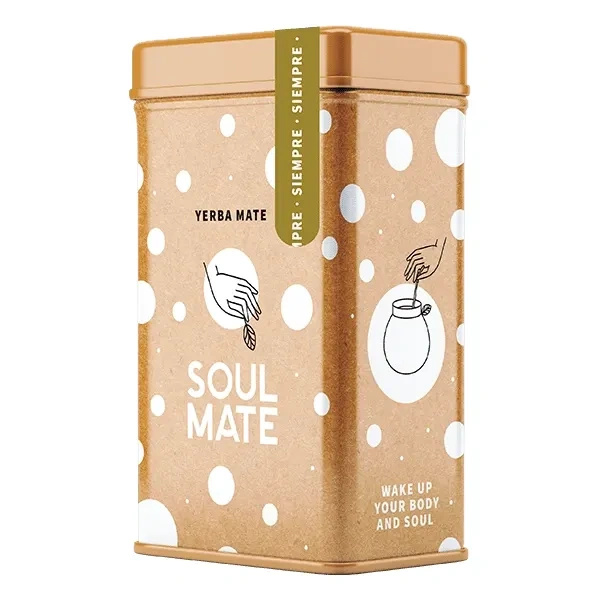 Yerbera – Boîte en métal + Soul Mate Orgánica Siempre 0,5 kg