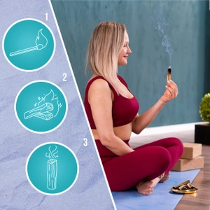 Set de pierres naturelles, cristaux et encens - ésotérisme, yoga, méditation