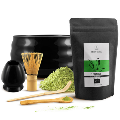 Coffret PREMIUM pour préparer le thé matcha : matcha BIO japonais 30g + accessoires
