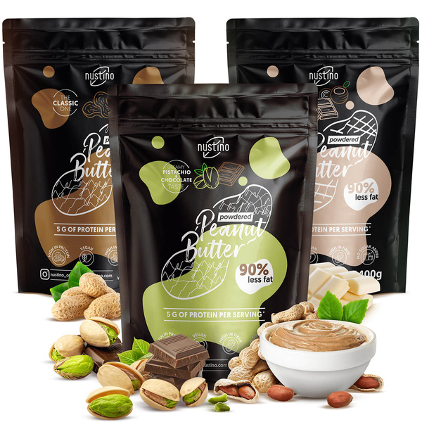 Lot de 3x Beurre de Cacahuète en Poudre Nustino