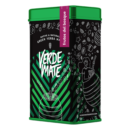 Yerbera – Boîte en métal + Verde Mate Green Frutos del Bosque 0,5 kg