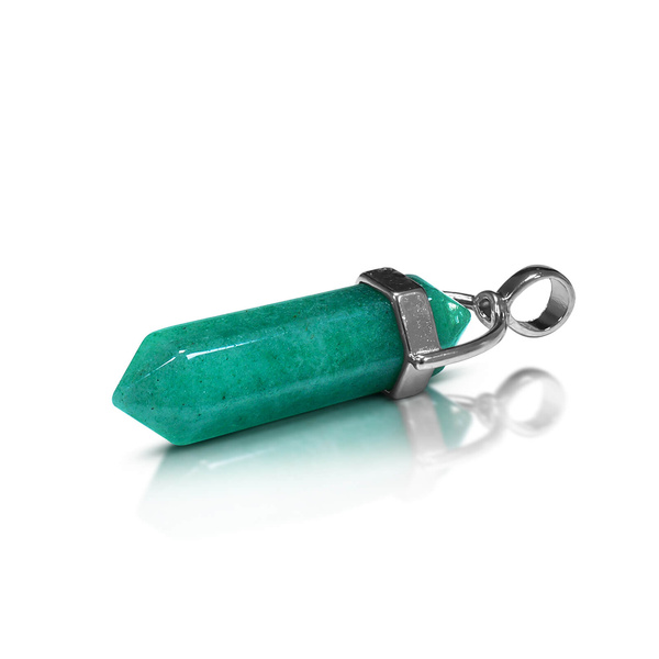 Pendentif en aventurine dans un sachet + chaîne