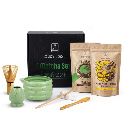 Coffret cadeau pour Matcha Latte coloré : Matcha + Yellow Matcha + accessoires