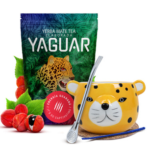 Coffret Yerba Mate Yaguar Energy Calebasse Gatito 500g