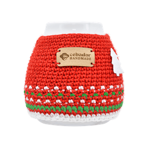 Petit pull au crochet Papa Noel sur une calebasse