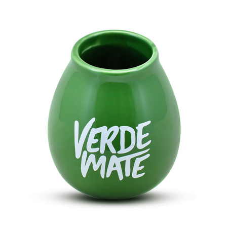 Calebasse en céramique verte avec logo Verde Mate - 350 ml