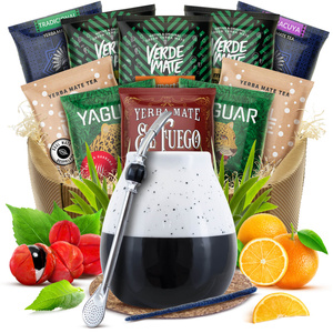 Coffret cadeau Yerba Maté calebasse bombilla 10x50g