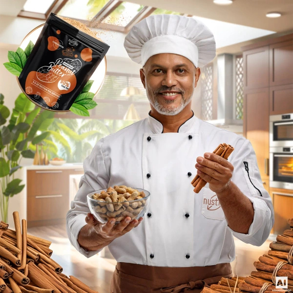 Nustino – Beurre de cacahuète en poudre – Cinnamon (sans sucre ajouté) 400 g