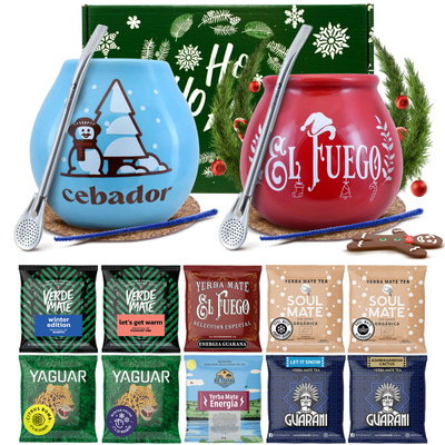 Coffret cadeau d'hiver Yerba Maté pour deux 10x50g