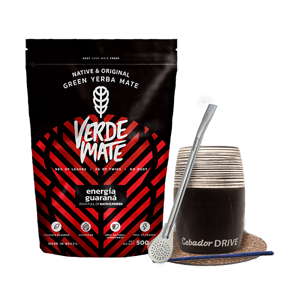 Set Yerba Mate Energia 500g une calebasse Bombilla