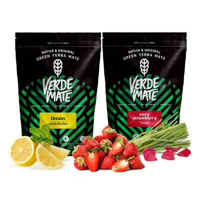Yerba Verde Mate Limon Very Strawberry fruité 1kg