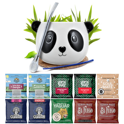 Yerba Maté 10x50g 500g set d'échantillons + accessoires