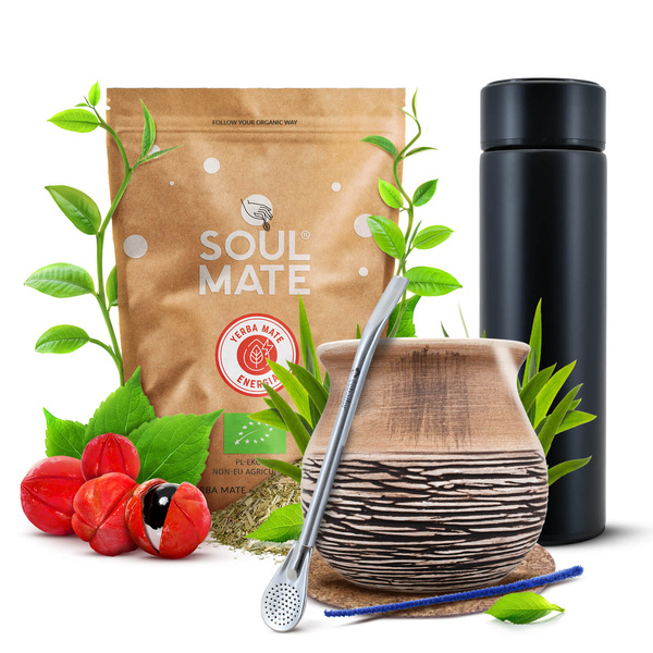 Set Yerba Yaguar Energia une calebasse Volcano Yerbomos