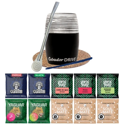 Set Yerba Verde Mate Green 10x50 Matero Drive