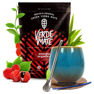 Set de Maté Verde Mate 400g 0,4kg Calebasse + Bombilla