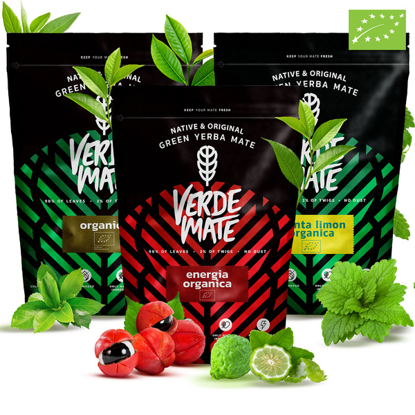 Set de Maté Verde Mate BIO 3x400g