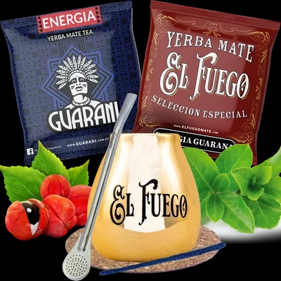 Set Yerba Mate Guarana BIG Tykva Bombilla fort
