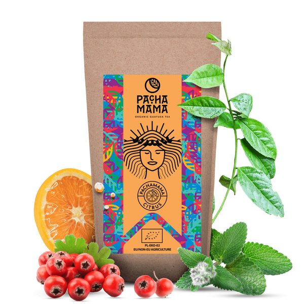 Set de Guayusa Pachamama Citrus 100g + Calebasse + Bombilla
