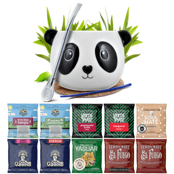 Yerba Maté 10x50g 500g set d'échantillons + accessoires