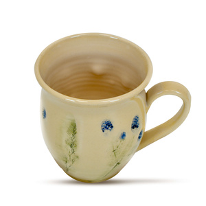 Tasse en céramique Flora Blue 350 ml – Série Crater