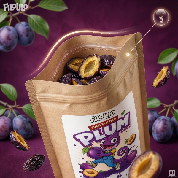 FiloLilo – Prunes lyophilisées en moitiés 20 g