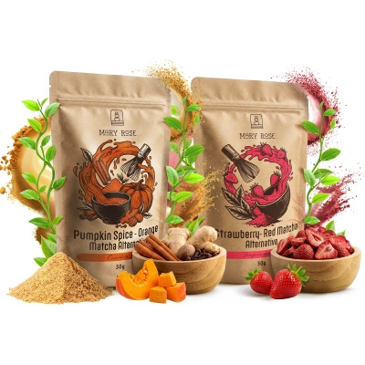 Coffret de matchas colorés : Red Matcha + Orange Matcha