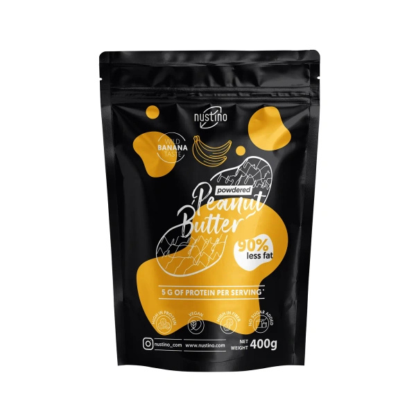 Nustino – Beurre de cacahuète en poudre – Banana (sans sucre ajouté) 400 g