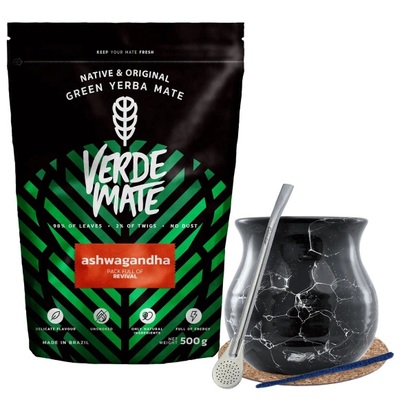Ensemble complet pour Yerba Mate, matero, bombilla