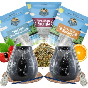 Set de Maté POUR DEUX Calebasse + Bombilla