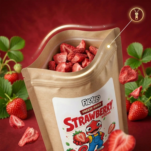 FiloLilo – Fraises lyophilisées en tranches 20 g