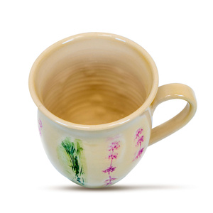 Tasse en céramique Flora Pink 350 ml – Série Crater