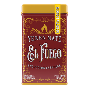 Yerbera – Boîte en métal + El Fuego Menta Limon 0,5 kg