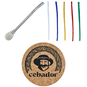 Set de yerba maté pour deux calebasse céramique bombilla 3x50g
