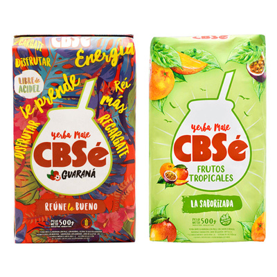 Set de Yerba Maté 2 x CBSe Energia Guarana Frutos Tropicales 0,5kg