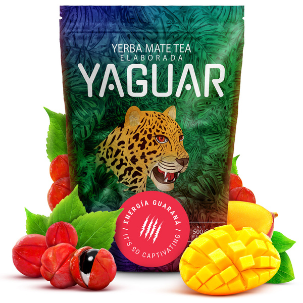 Set de Maté Yaguar Energia 500g 0,5kg Yerbomos + Calebasse + Bombilla