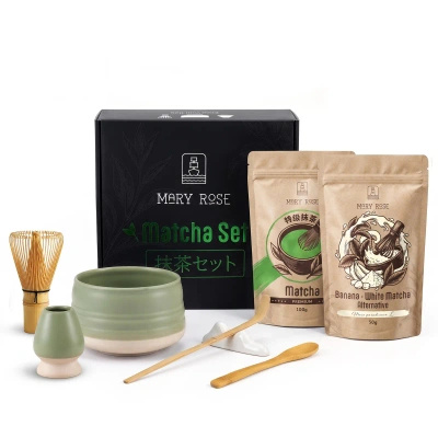 Coffret cadeau pour Matcha Latte coloré : Matcha + White Matcha + accessoires