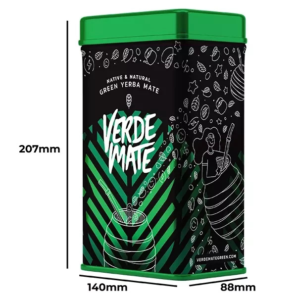 Yerbera – Boîte en métal + Verde Mate Green Hangover 0,5 kg